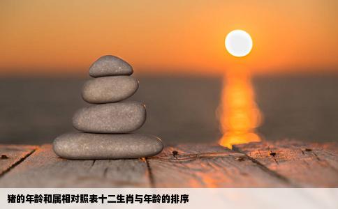 猪的年龄和属相对照表十二生肖与年龄的排序