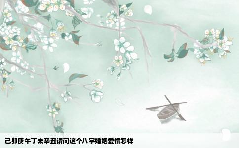 己卯庚午丁未辛丑请问这个八字婚姻爱情怎样