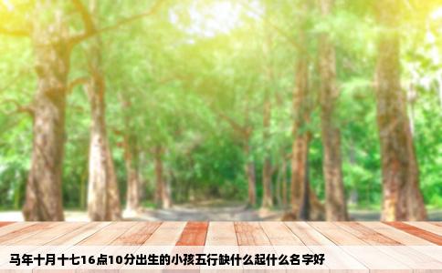 马年十月十七16点10分出生的小孩五行缺什么起什么名字好