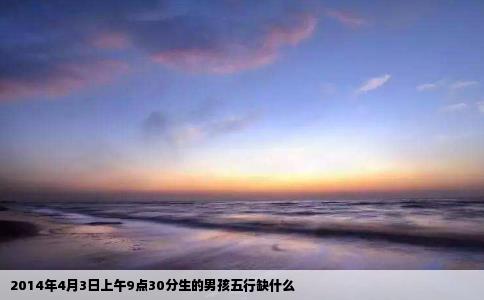 2014年4月3日上午9点30分生的男孩五行缺什么