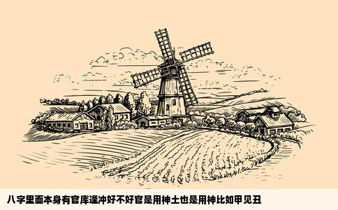 八字里面本身有官库逢冲好不好官是用神土也是用神比如甲见丑