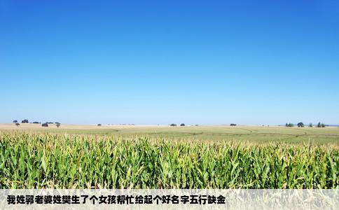 我姓郭老婆姓樊生了个女孩帮忙给起个好名字五行缺金