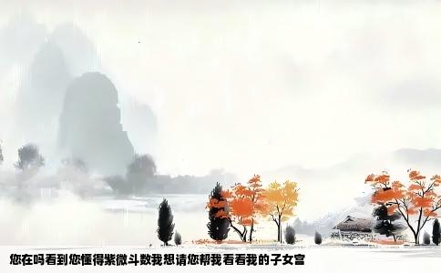 您在吗看到您懂得紫微斗数我想请您帮我看看我的子女宫