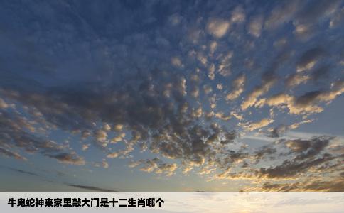 牛鬼蛇神来家里敲大门是十二生肖哪个