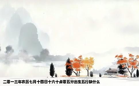 二零一三年农历七月十四日十六十点零五分出生五行缺什么
