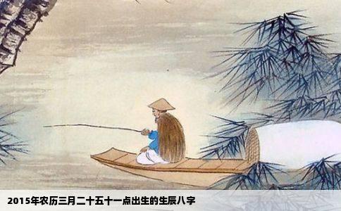 2015年农历三月二十五十一点出生的生辰八字