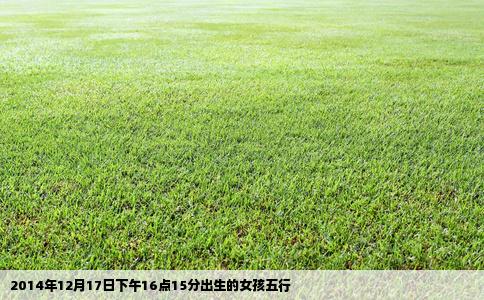 2014年12月17日下午16点15分出生的女孩五行