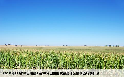 2010年11月18日凌晨1点30分出生的女孩是什么命啊五行缺什么