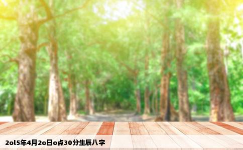 2ol5年4月2o日o点30分生辰八字