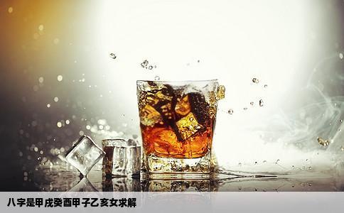 八字是甲戌癸酉甲子乙亥女求解