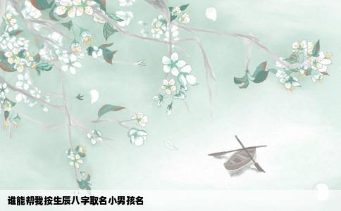 谁能帮我按生辰八字取名小男孩名