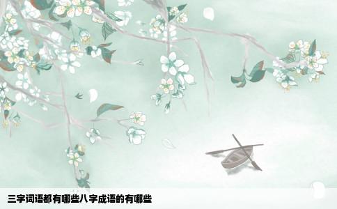 三字词语都有哪些八字成语的有哪些
