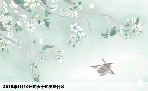 2015年5月10日的天干地支是什么