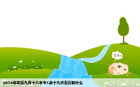 2014年农历九月十八中午1点十九分五行缺什么