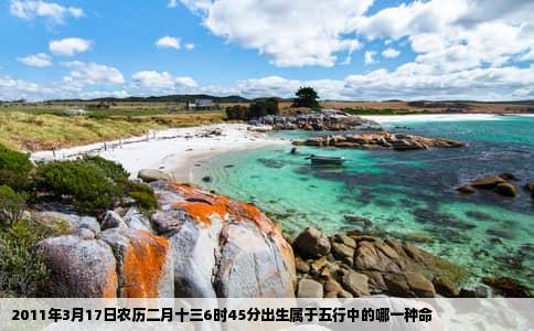 2011年3月17日农历二月十三6时45分出生属于五行中的哪一种命
