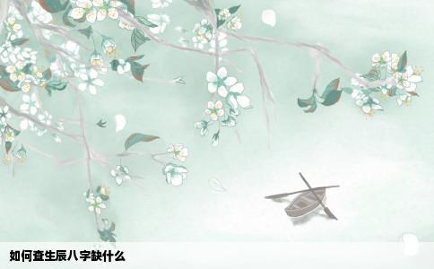 如何查生辰八字缺什么