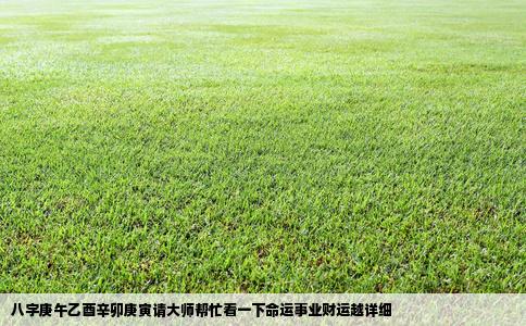 八字庚午乙酉辛卯庚寅请大师帮忙看一下命运事业财运越详细