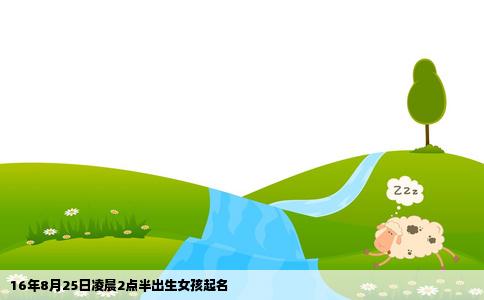 16年8月25日凌晨2点半出生女孩起名
