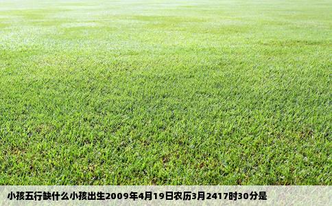 小孩五行缺什么小孩出生2009年4月19日农历3月2417时30分是