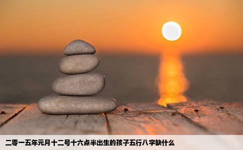 二零一五年元月十二号十六点半出生的孩子五行八字缺什么