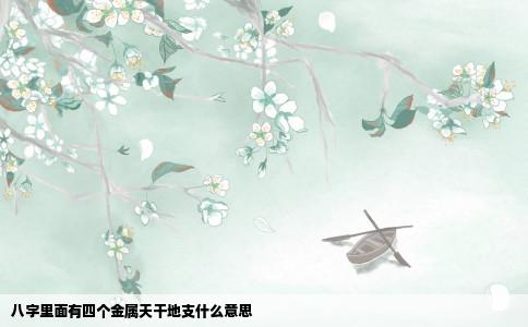 八字里面有四个金属天干地支什么意思
