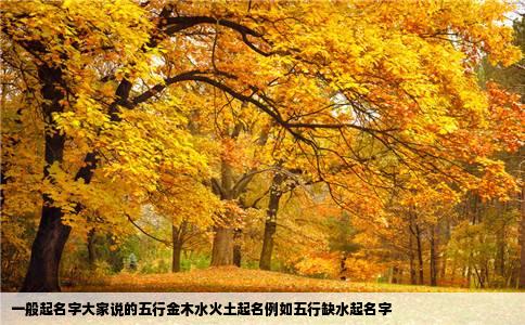 一般起名字大家说的五行金木水火土起名例如五行缺水起名字