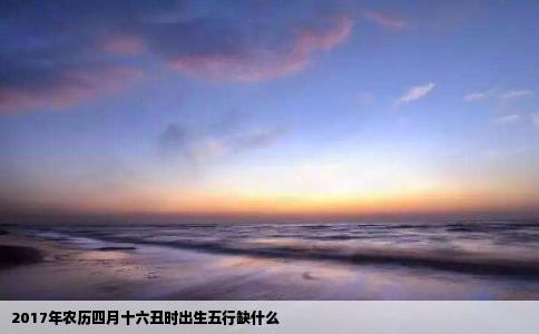 2017年农历四月十六丑时出生五行缺什么