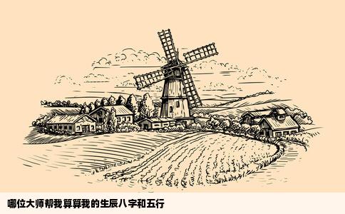 哪位大师帮我算算我的生辰八字和五行