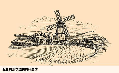 起名有水字边的有什么字