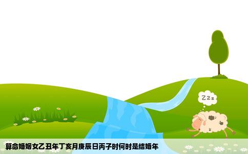 算命婚姻女乙丑年丁亥月庚辰日丙子时何时是结婚年