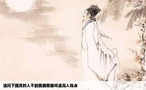 请问下属虎的人不能佩戴貔貅吗请高人指点