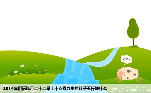 2014年阴历腊月二十二早上十点零九生的孩子五行缺什么