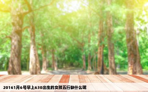 20161月6号早上630出生的女孩五行缺什么呢