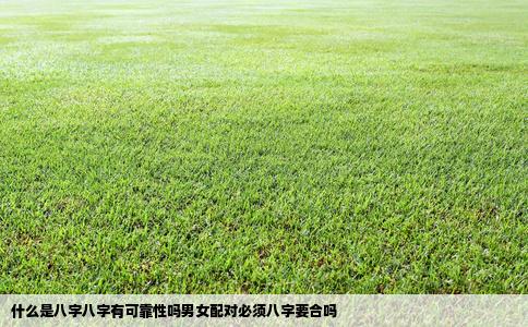 什么是八字八字有可靠性吗男女配对必须八字要合吗