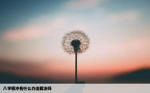 八字相冲有什么办法解决吗