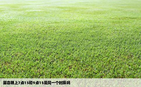 算命晚上7点15和9点15是同一个时辰吗
