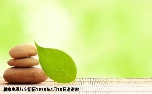 算命生辰八字阴历1970年1月10日谢谢啦