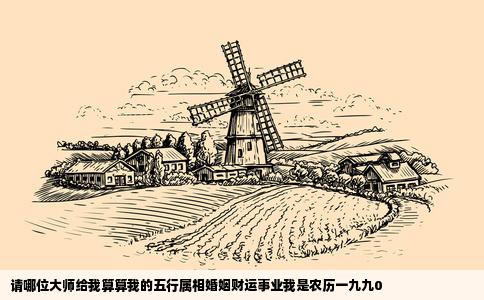 请哪位大师给我算算我的五行属相婚姻财运事业我是农历一九九0