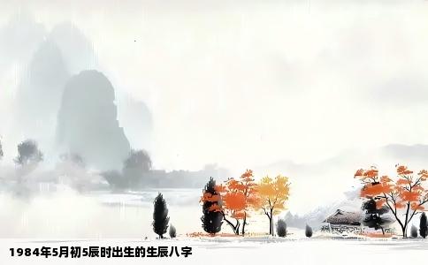 1984年5月初5辰时出生的生辰八字