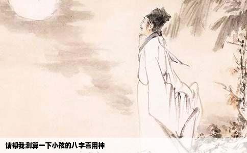 请帮我测算一下小孩的八字喜用神
