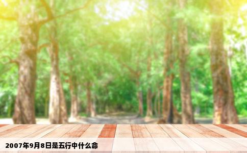 2007年9月8日是五行中什么命