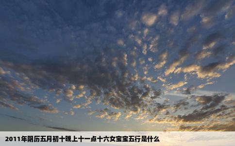 2011年阴历五月初十晚上十一点十六女宝宝五行是什么