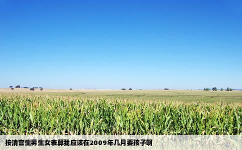 按清宫生男生女表算我应该在2009年几月要孩子啊