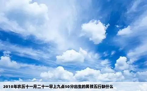 2010年农历十一月二十一早上九点50分出生的男孩五行缺什么