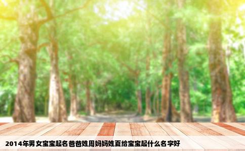 2014年男女宝宝起名爸爸姓周妈妈姓夏给宝宝起什么名字好