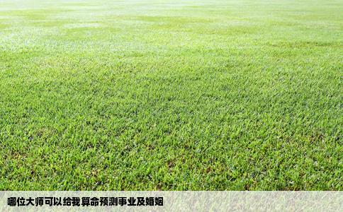 哪位大师可以给我算命预测事业及婚姻