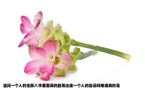请问一个人的生辰八字里面真的能看出来一个人的命运吗难道真的是