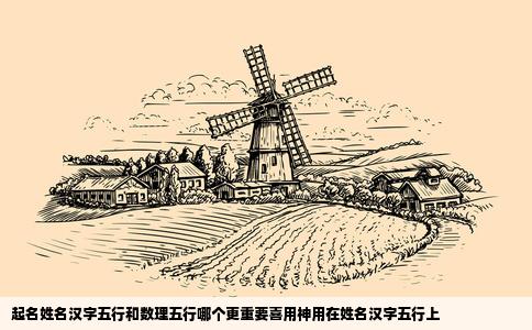 起名姓名汉字五行和数理五行哪个更重要喜用神用在姓名汉字五行上