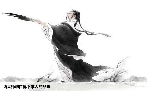 请大师帮忙算下本人的命理