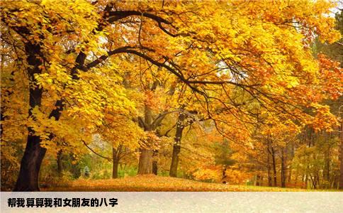 帮我算算我和女朋友的八字